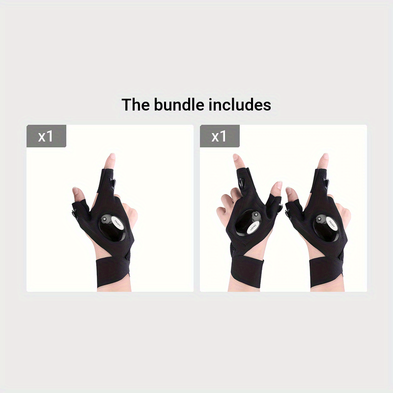 LED Flashlight Gloves Hands Free Light Gadget - APS21