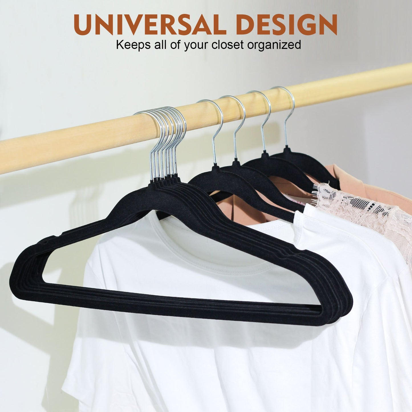 Non Slip Felt Hangers Space Saving Clothes Hanger