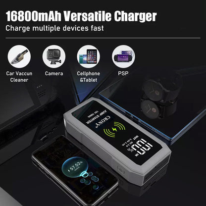 Air Super Jumper Starter 12V Auto Car Battery Portable Jump Starter Power Station with wireless charging function