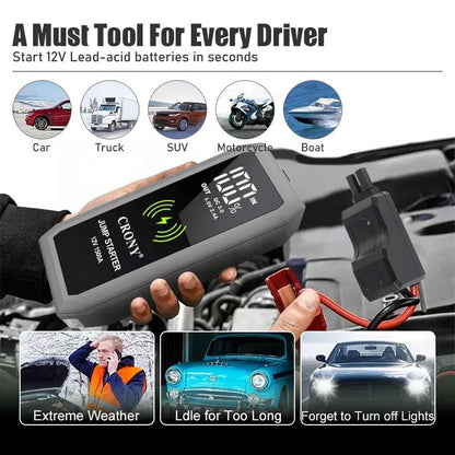 Air Super Jumper Starter 12V Auto Car Battery Portable Jump Starter Power Station with wireless charging function