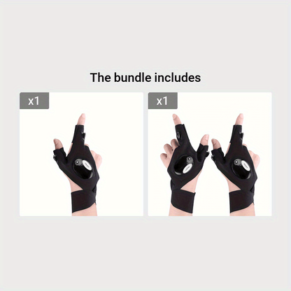 LED Flashlight Gloves  Hands Free Light Gadget - APS21